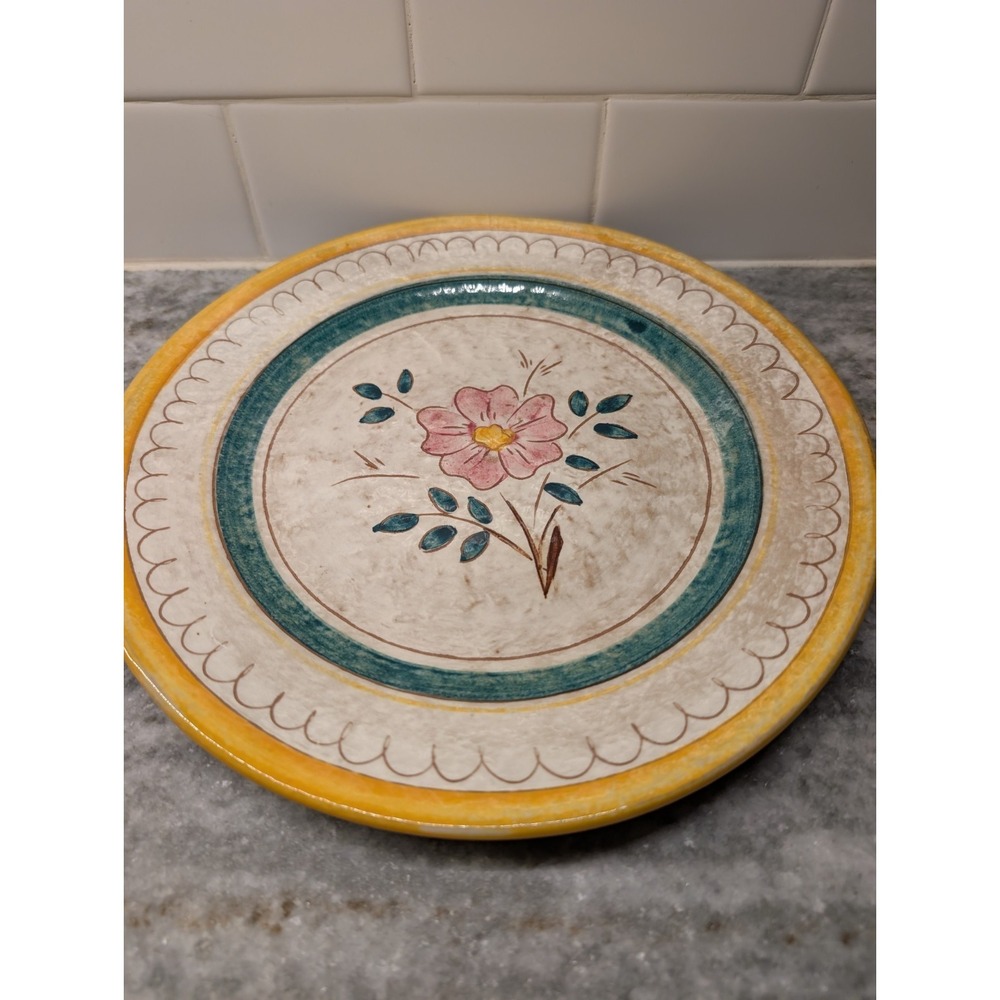 Stangl Pottery Terra Rose Garden Flower Pink 10 Inch‎ Plate NJ USA